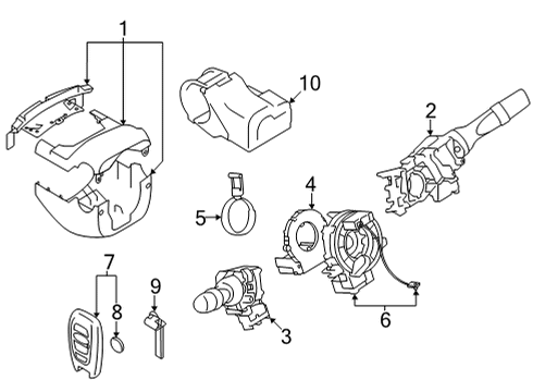 2025 Toyota GR86 Shroud, Switches & Levers Diagram