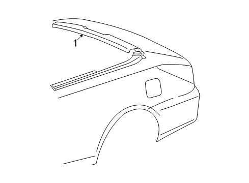 2005 Toyota Solara Exterior Trim - Rear Body Diagram