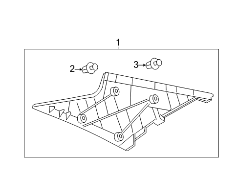 2012 Toyota Camry Interior Trim - Quarter Panels Diagram
