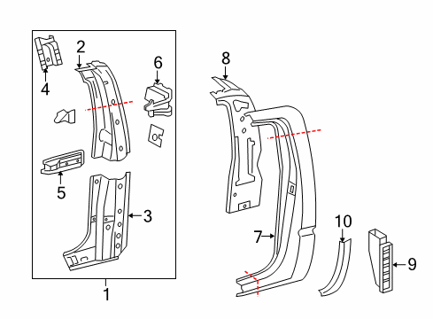 2012 Toyota Tacoma Side Panel & Components Diagram 2 - Thumbnail