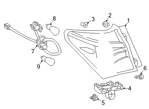 2018 Toyota Corolla iM Tail Lamps Diagram
