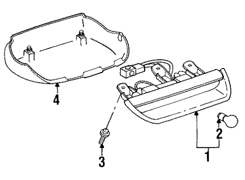 1992 Toyota Camry High Mount Lamps Diagram 3 - Thumbnail