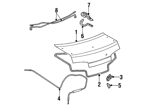 1993 Toyota Paseo Trunk Diagram