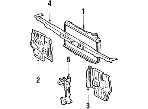 1988 Toyota Cressida Radiator & Components Diagram