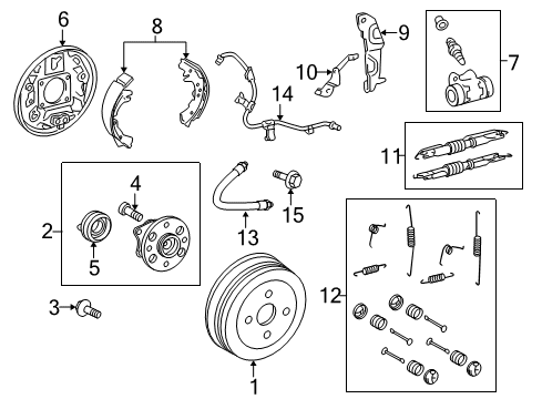 2012 Toyota Yaris Rear Brakes Diagram
