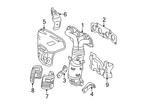 2005 Scion tC Support Bracket, Passenger Side Diagram for 17118-28020