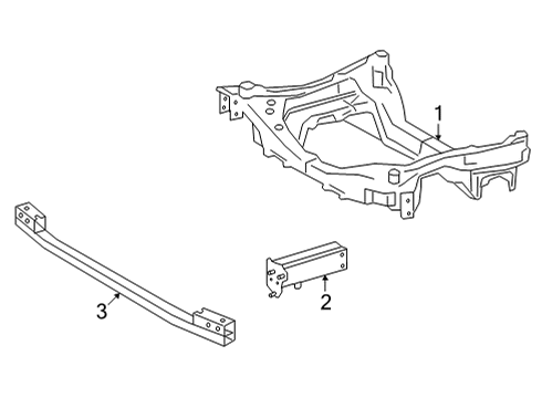 2025 Toyota Mirai Suspension Mounting - Front Diagram