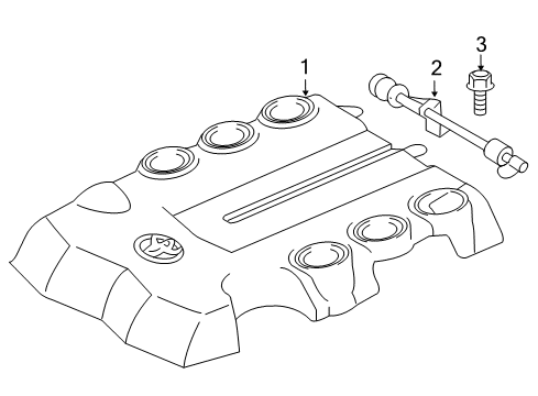 2024 Toyota 4Runner Engine Appearance Cover Diagram