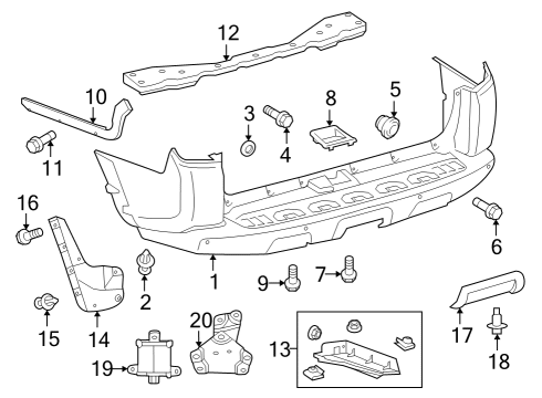 2024 Toyota 4Runner Bumper & Components - Rear Diagram
