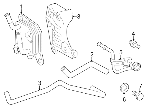 2025 Toyota Grand Highlander Oil Cooler Diagram