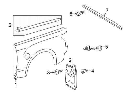 2025 Toyota Tundra Exterior Trim - Pick Up Box Diagram