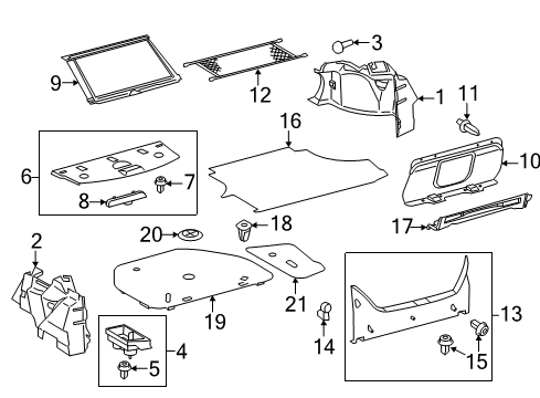 2011 Toyota Avalon Interior Trim - Rear Body Diagram