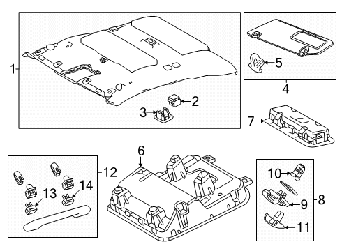 2025 Toyota Tacoma Headliner Diagram 3 - Thumbnail