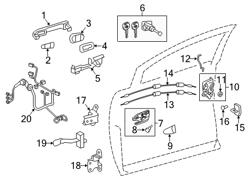 2016 Toyota Avalon Front Door Diagram