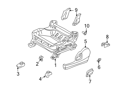 2002 Toyota Prius Tracks & Components Diagram