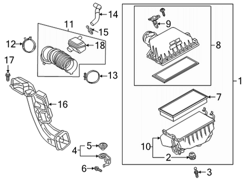 2021 Toyota Venza Filters Diagram