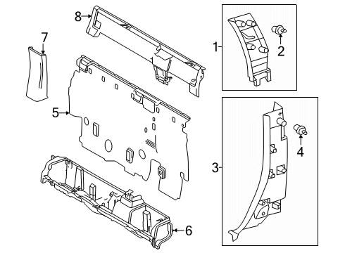 2025 Toyota Tacoma Interior Trim - Cab Diagram 3 - Thumbnail