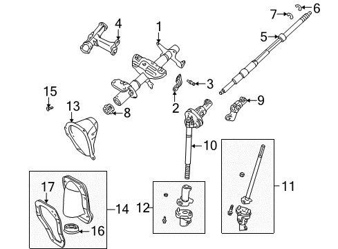 1996 Toyota Tacoma Steering Column Assembly Diagram