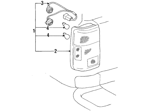 1992 Toyota 4Runner Tail Lamps Diagram