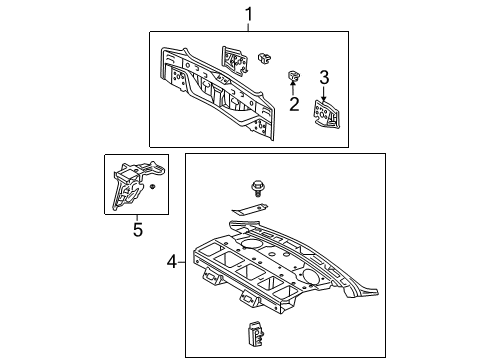 2010 Toyota Corolla Rear Body Diagram
