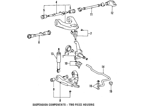 1986 Toyota Pickup Lower Control Arm - Front Diagram
