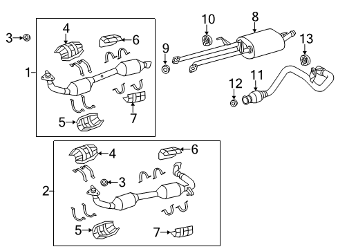 2020 Toyota Tundra Exhaust Components Diagram
