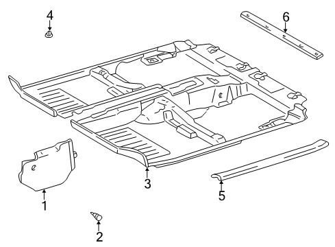 1997 Toyota RAV4 Interior Trim - Rear Body Diagram