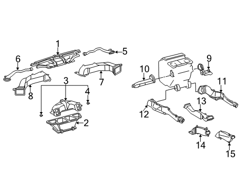 2002 Toyota Camry Air Distributor Diagram for 55844-AA030