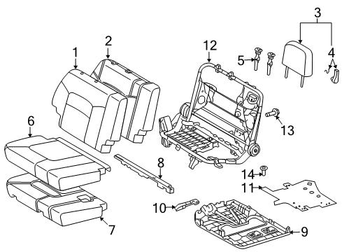 2021 Toyota Land Cruiser Third Row Seats Diagram 4 - Thumbnail