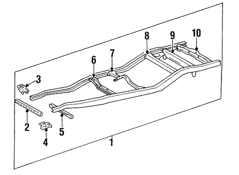 1992 Toyota 4Runner Frame & Components Diagram