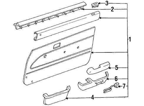 1995 Toyota 4Runner Door Panel Diagram