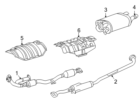 2005 Toyota Solara Exhaust Components Diagram