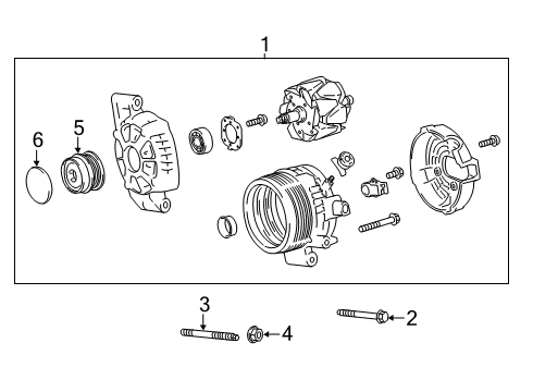 2022 Toyota Camry Alternator Diagram for 27060-F0010