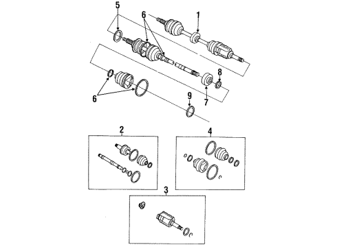 1991 Toyota Celica Damper Seal, Passenger Side Diagram for 41336-32010