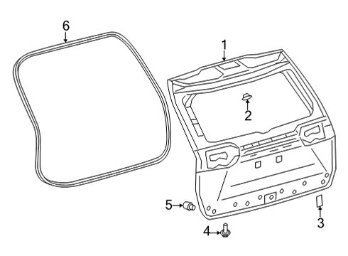 2025 Toyota Corolla Cross Gate & Hardware Diagram