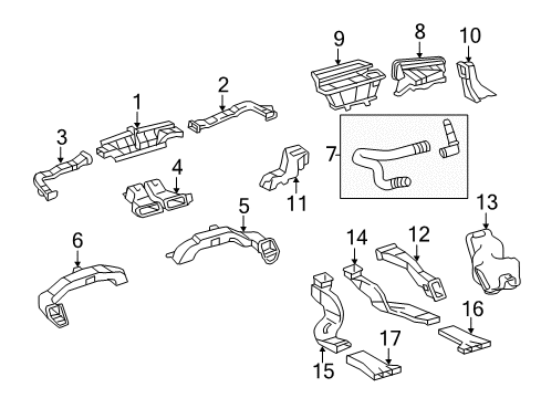 2013 Toyota Camry Air Distributor, Driver Side Diagram for 55840-06090