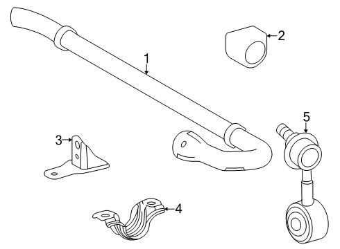 2025 Toyota Tacoma Stabilizer Bar & Components Diagram 3 - Thumbnail