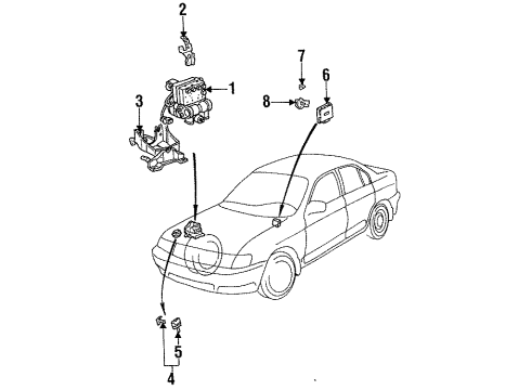1993 Toyota Tercel ABS Components Diagram