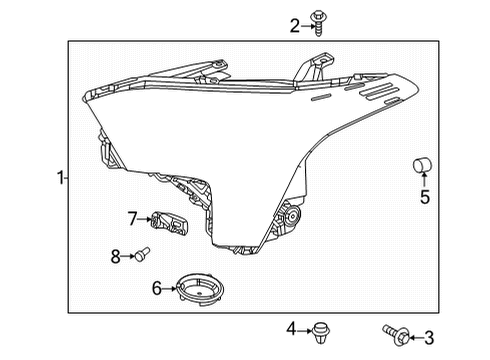 2025 Toyota Tundra Headlamp Components Diagram