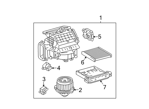 2005 Toyota Solara Blower Motor & Fan Diagram