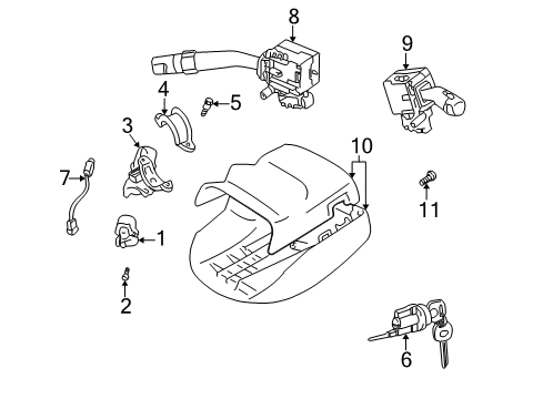 2003 Toyota Celica Switches - Electrical Diagram 2 - Thumbnail