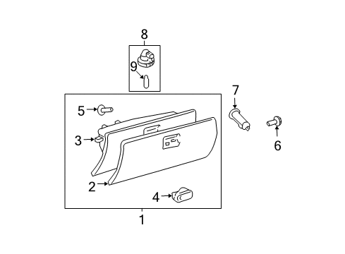 2007 Toyota 4Runner Glove Box Diagram
