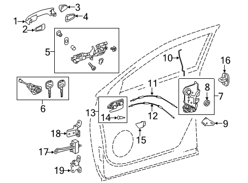 2016 Toyota Highlander Front Door Diagram 3 - Thumbnail