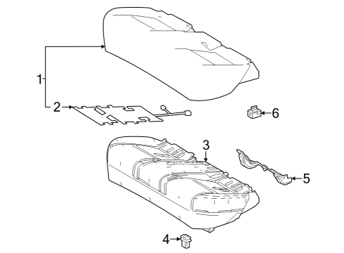2025 Toyota bZ4X Rear Seat Components Diagram 3 - Thumbnail