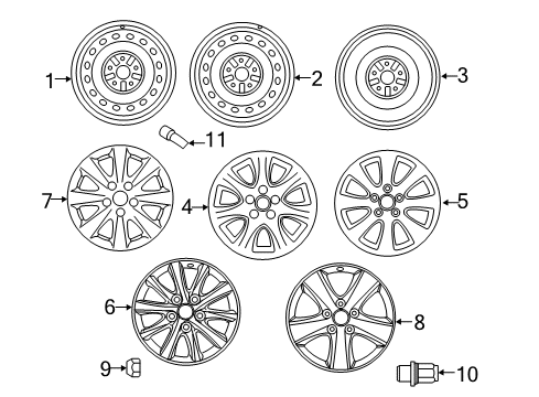 2007 Toyota Camry Wheels Diagram 2 - Thumbnail