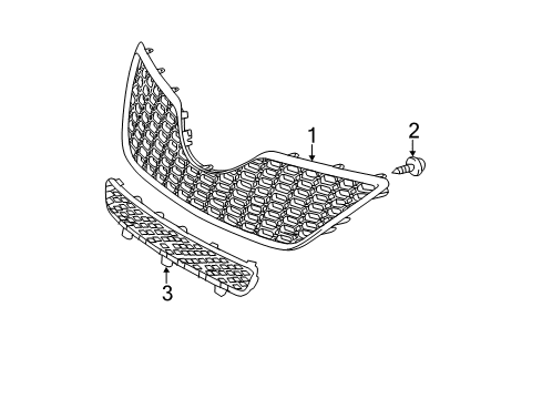 2011 Toyota Camry Grille & Components Diagram 2 - Thumbnail