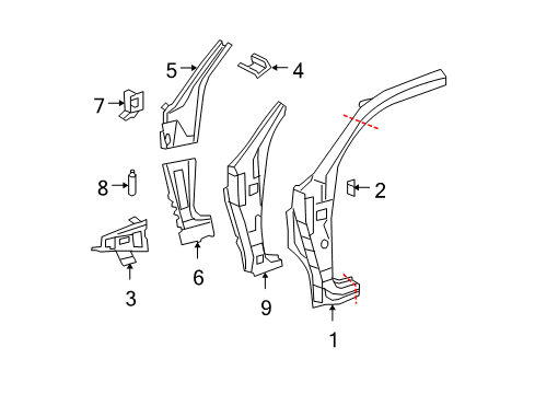 2012 Toyota Tundra Hinge Pillar Diagram 2 - Thumbnail