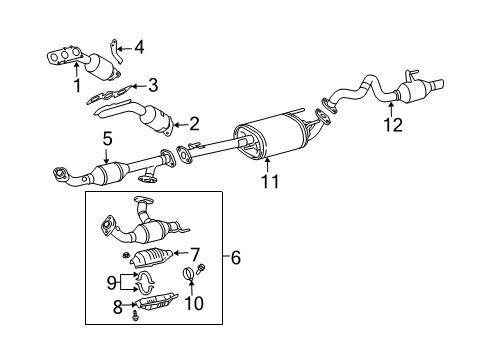 2003 Toyota 4Runner Exhaust Components Diagram