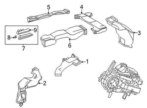 2023 Toyota Highlander Ducts Diagram 3 - Thumbnail