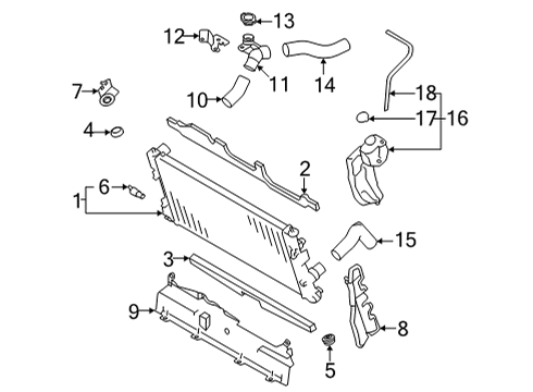 2025 Toyota GR86 Radiator & Components Diagram
